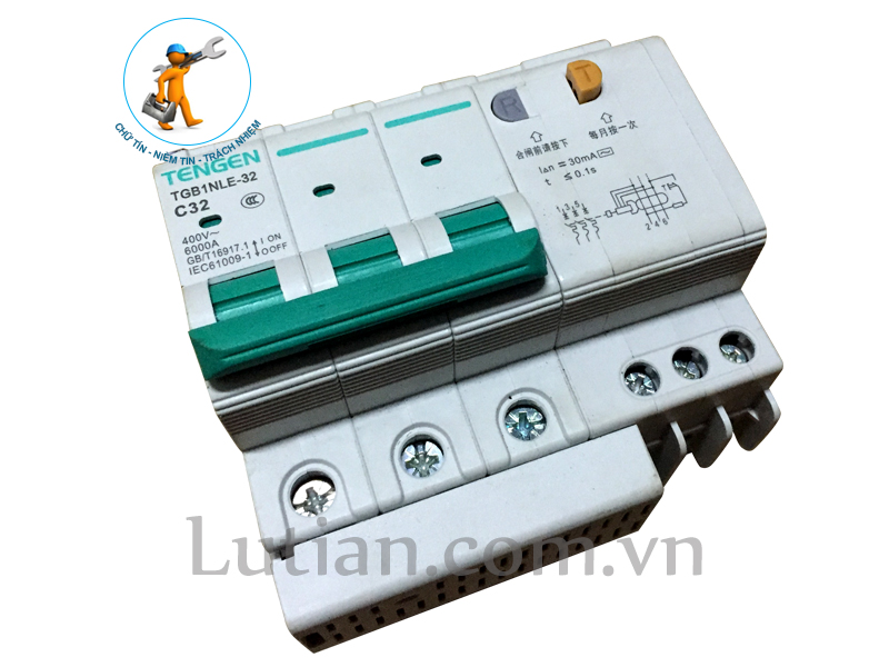 Aptomat điện áp 380v chống giò, chống giật